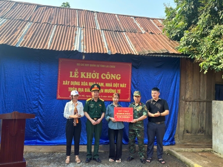 Bộ Chỉ huy Quân sự tỉnh khởi công xây dựng xóa nhà tạm, nhà dột nát
